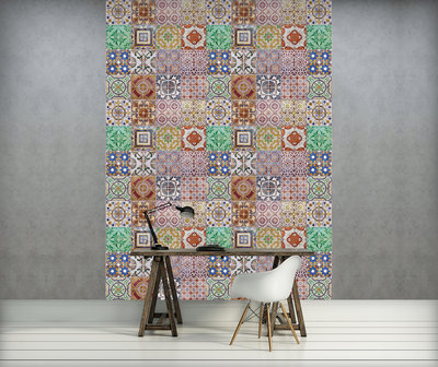 Colourful Tiles Photo Wall Mural 10858VEA