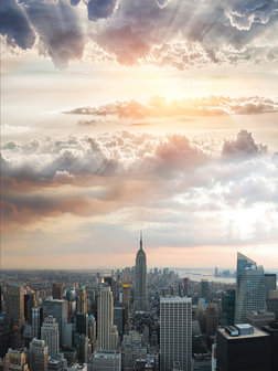 Sunny Sky over New York Photo Wall Mural 10473VEA