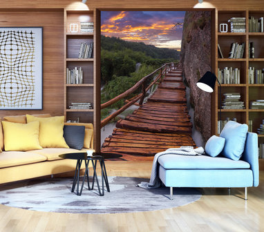 Bridge over the precipice Photo Wall Mural 11765VEA