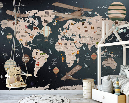 Wereldkaart Wall Mural 14406