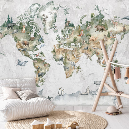 Wereldkaart Wall Mural 14421