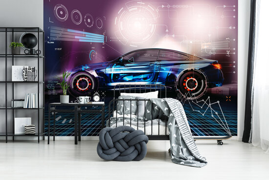 Futuristic Concept Car Wall Mural 13913