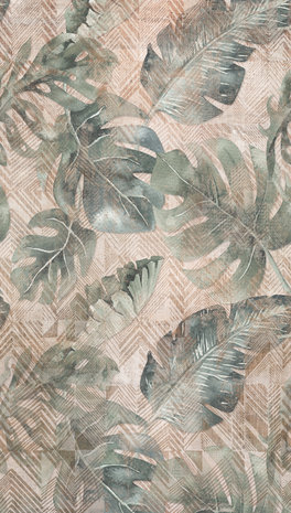 Dutch Wallcoverings Ethnic Tropical  One Roll One Motif - Grandeco A41801