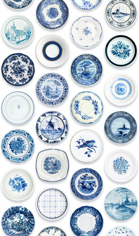 Studio Ditte Porselein Blauwe borden