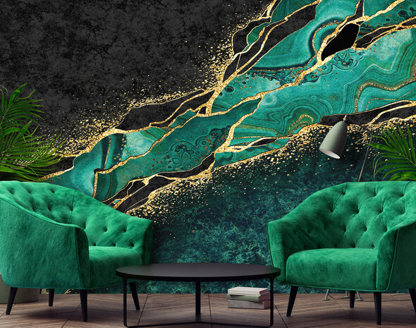 Marmer Groen Imitatie Wall Mural 14134