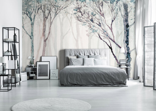 Watercolor Painted Wall Mural 14032