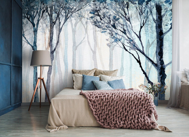 Watercolor Painted Wall Mural 14033