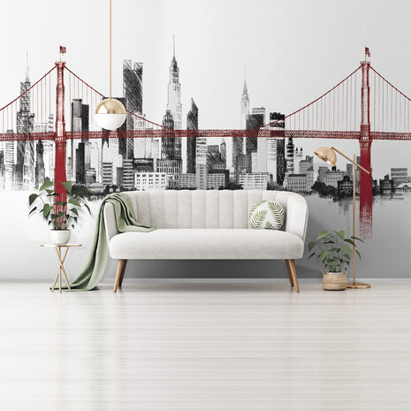 City Skyline Wall Mural 14355