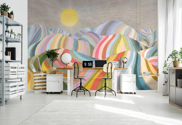 Abstract Colorful Valley Wall Mural 14228