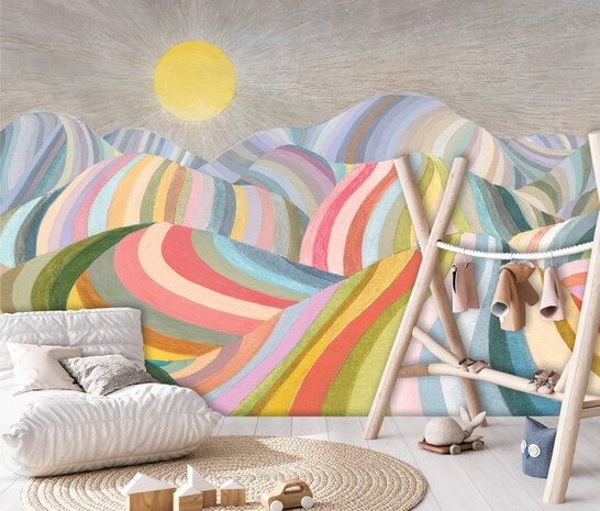 Abstract Colorful Valley Wall Mural 14228