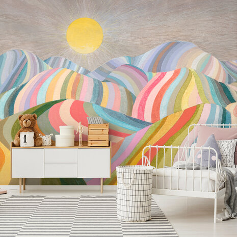 Abstract Colorful Valley Wall Mural 14228