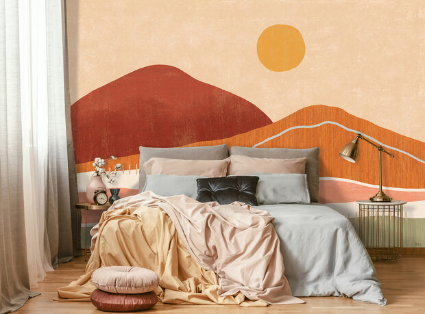 Abstract Boho Valley Wall Mural 14231