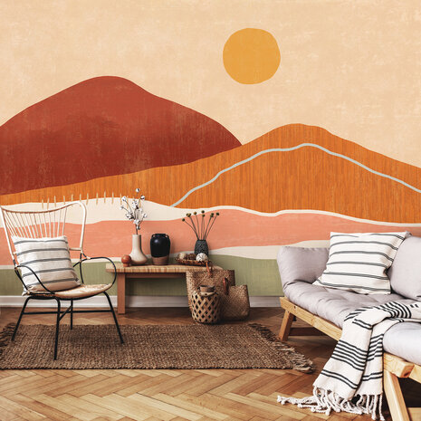 Abstract Boho Valley Wall Mural 14231