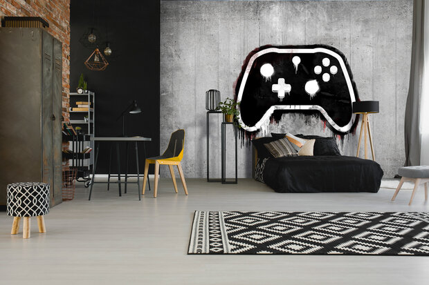 Bold Dark Gaming Wall Mural