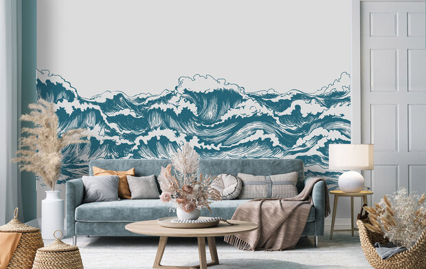 Abstracte Golven Wall Mural 14181