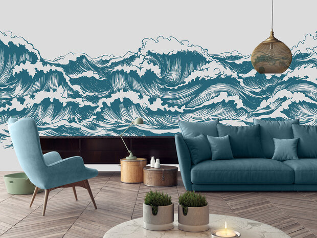 Abstracte Golven Wall Mural 14181