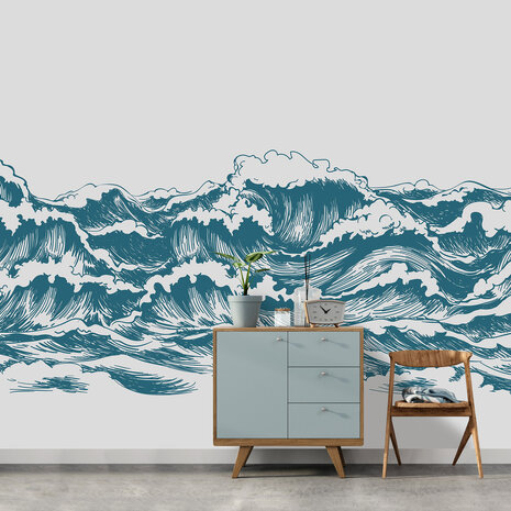 Abstracte Golven Wall Mural 14181