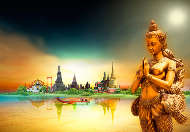 Thailand Buddha Wall Mural 14307