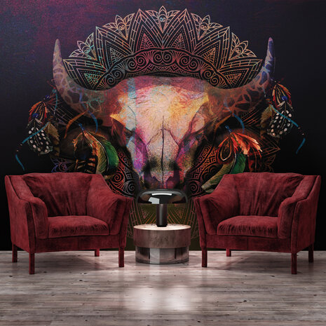 Mandala Bull Wall Mural 14309