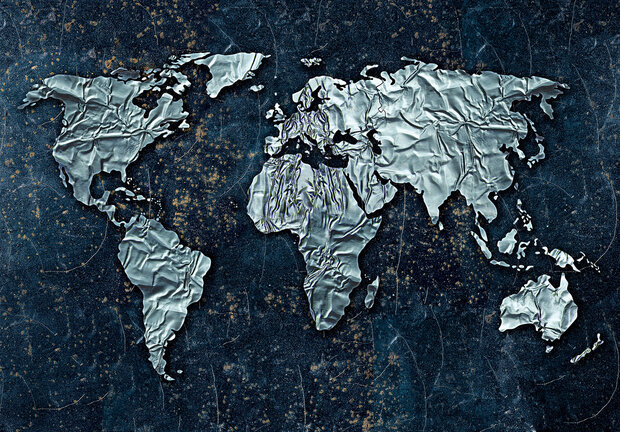 World Map Photo Wallpaper Mural 10385P8