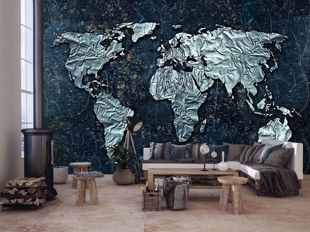 World Map Photo Wallpaper Mural 10385P8