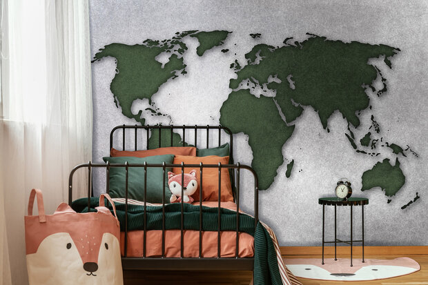 World Map Photo Wallpaper Mural 10422P8