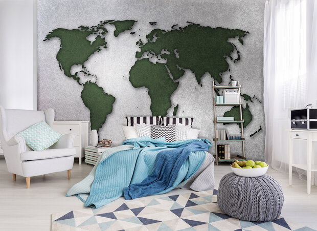 World Map Photo Wallpaper Mural 10422P8