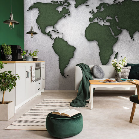 World Map Photo Wallpaper Mural 10422P8