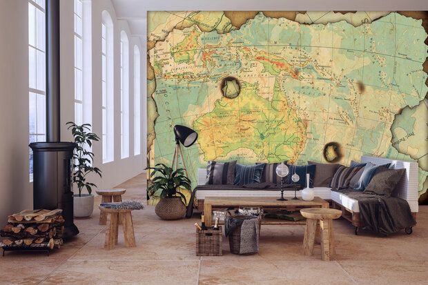 Photo Wall Mural World Map Classic 10947P8