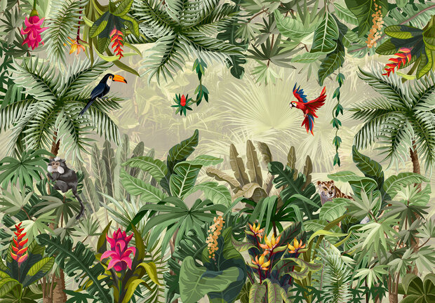 Jungle Paradise Mural 14076