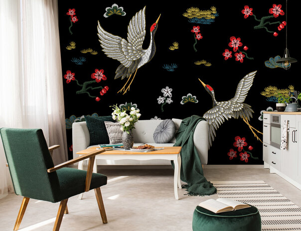 Flying Cranes Chinoiserie CW001