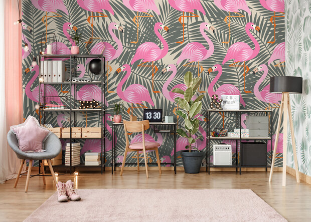 Flamingo Photo Wall Mural 11142P8