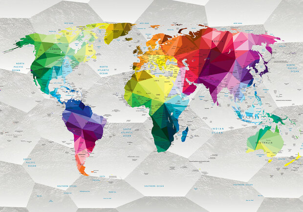 World Map Photo Wall Mural 11190P8