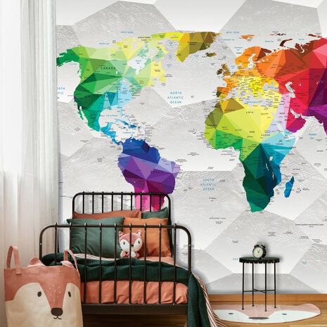 World Map Photo Wall Mural 11190P8