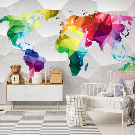 World Map Photo Wall Mural 11191P8