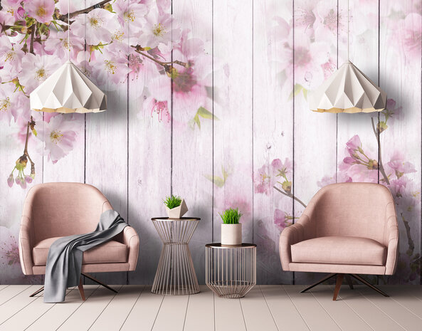 Wood Flowers Photo Wall Mural 11468P8