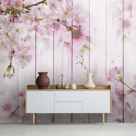 Wood Flowers Photo Wall Mural 11468P8