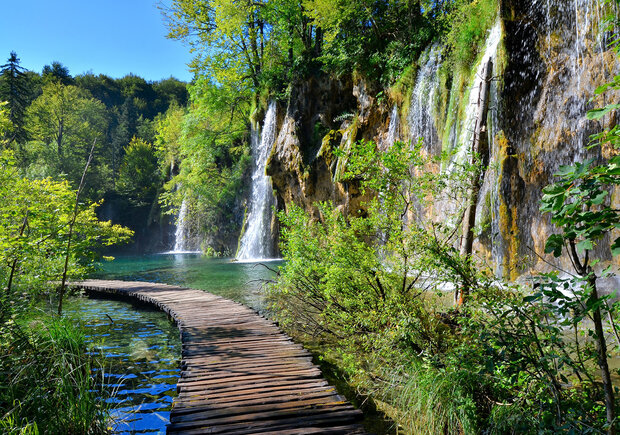 Waterfall Jetty Photo Wall Mural 11845P8