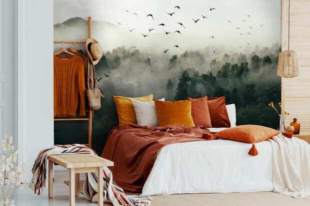 Foggy Forest Photo Wall Mural 12517P8