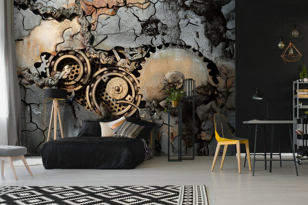 Concrete Mechanisch Photo Wall Mural 12612P8