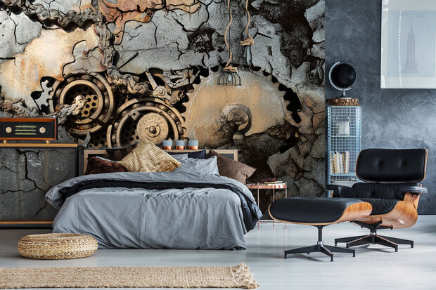 Concrete Mechanisch Photo Wall Mural 12612P8