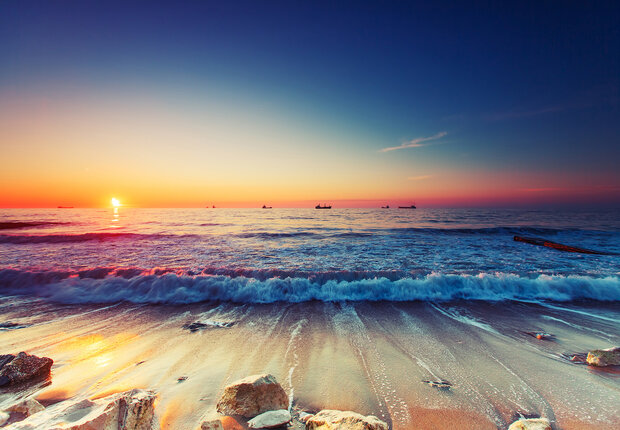 Strand Zonsondergang Fotobehang 12623P8