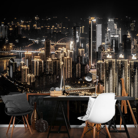 City by Night Fotobehang 12998P8