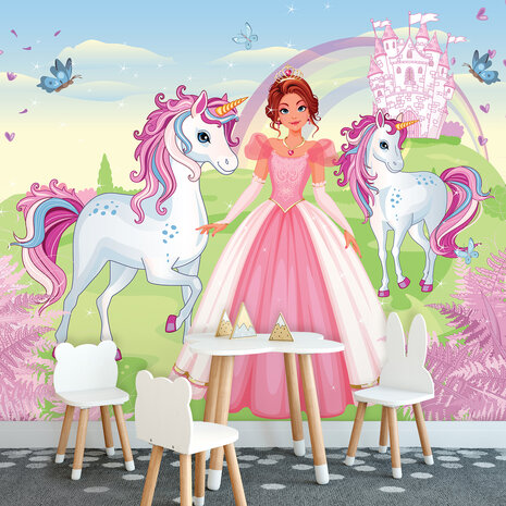 Princess with unicorns Photo Wall Mural 13240P8