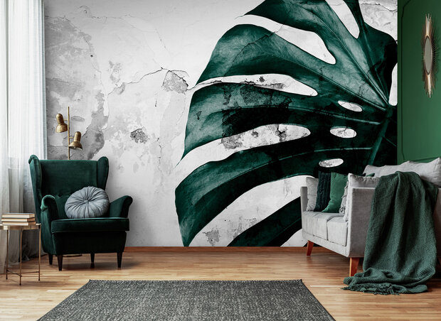 Flowers Monstera Photo Wall Mural 13516P8