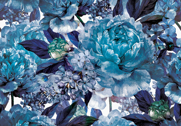 Blue Flowers Photo Wall Mural 13531P8
