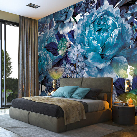 Blue Flowers Photo Wall Mural 13531P8