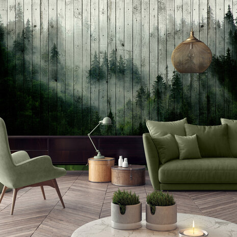 Forest Fog Photo Wall Mural 13552P8