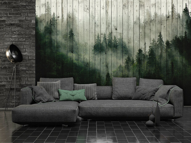 Forest Fog Photo Wall Mural 13552P8