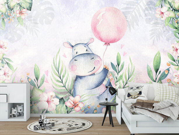 Hippo Photo Wall Mural 13638P8